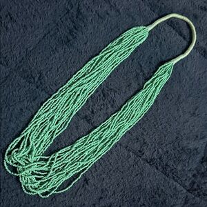 Turquoise Vintage Beaded Strand Necklace